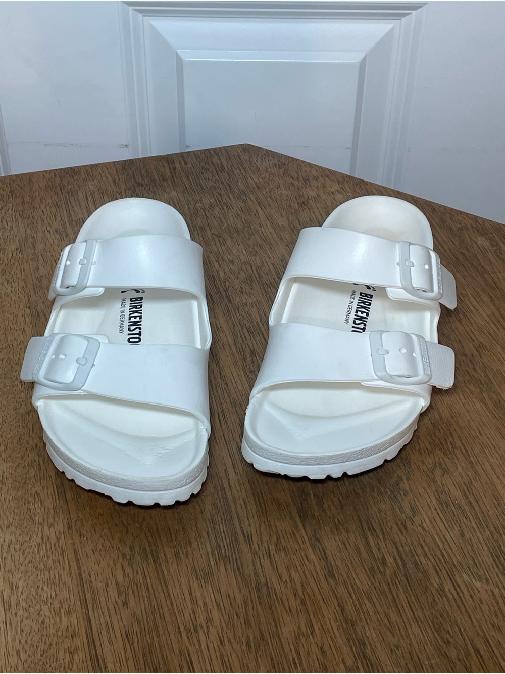 Birkenstock White Arizona EVA Two-Strap Sandals Size 36 US 5-5.5